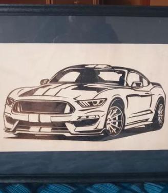 incisione laser Ford Mustang 