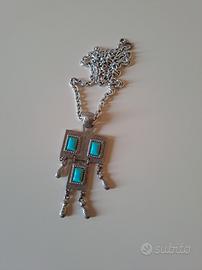 Collana argento turchesi Sarah Coventry anni 70