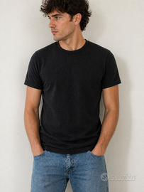 T-shirt Zara nera uomo tg S slim fit