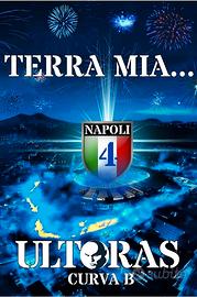 STRISCIONE 11 verticale NAPOLI  PVC 100x150CM CAMP