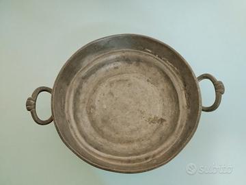 antico portavivande in peltro