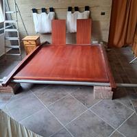 Letto stile giapponese in ciliegio artigianale