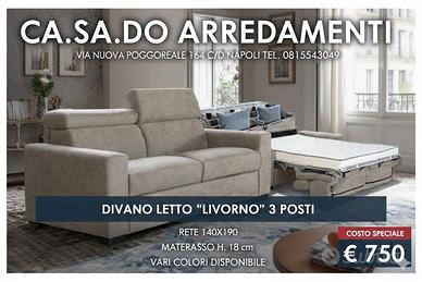 Divano letto materasso h.18 cm