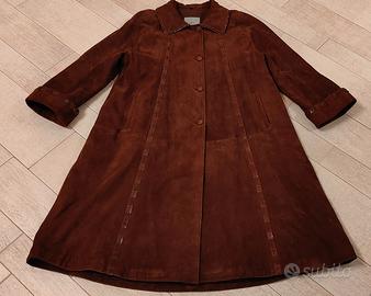 Cappotto in pelle scamosciata taglia 46