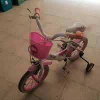 bicicletta crystalDino bambina con rotelle