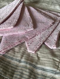 6 Tovaglioli in stoffa rosa