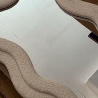 Specchio rotto ondulato nuovo cornice ecru