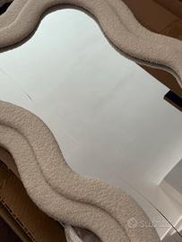 Specchio rotto ondulato nuovo cornice ecru