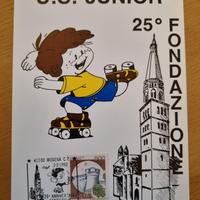 cartolina  comm 25° ann. fondazione pattinaggio