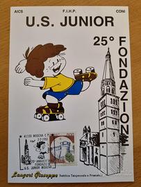 cartolina  comm 25° ann. fondazione pattinaggio