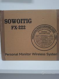 Sistema di monitoraggio wireless in-ear UHF-IEM


