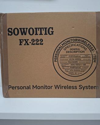 Sistema di monitoraggio wireless in-ear UHF-IEM

