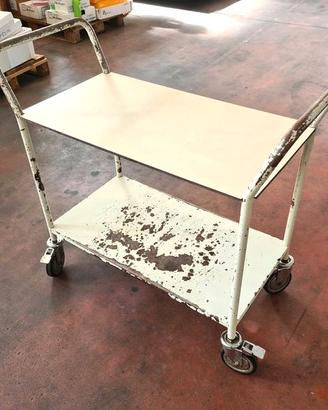 vassoio carrello con 2 ripiani usato