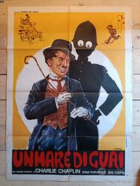 Manifesto cinema "UN MARE DI GUAI" Charlie Chaplin
