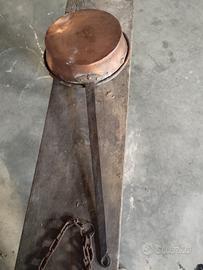 padella rame manico lungo