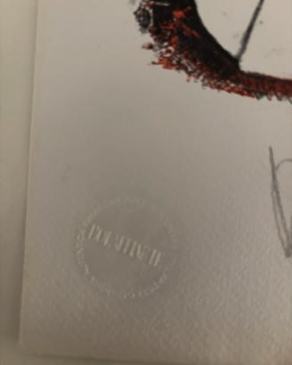 Litografia Cascella Lettera E