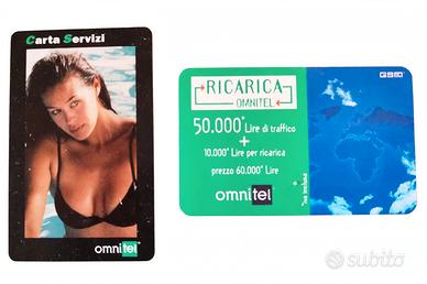 Megan Gale Omnitel Carta Servizi 1999  ricarica