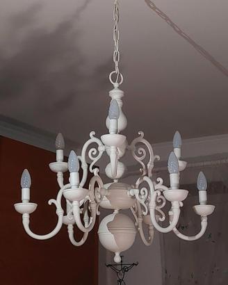 Lampadario bianco shabby