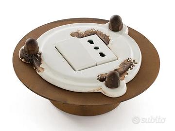 Ferroluce interruttore/presa elettrica in ceramica