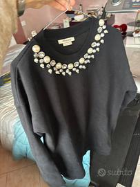 Felpa nera gioiello Pinko Tg. L