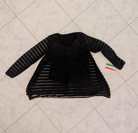 Tunica donna nera trasparente Nuova Moda