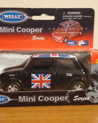 Modellino Mini Cooper Series Union Jack Welly