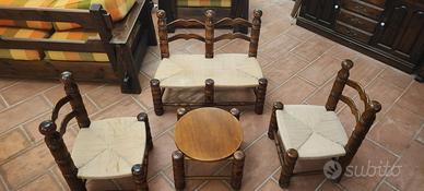 salottino di montagna da camino 