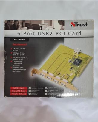 Scheda per PC con 5 port Trust USB2 HU-3150