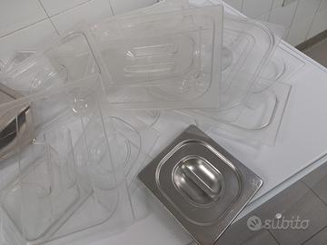18 coperchi gastronorm 15 policarbonato, 3 acciaio