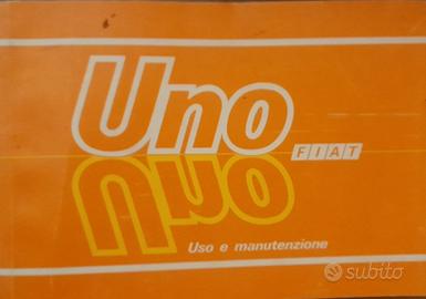 Manuale uso e manutenzione Fiat Uno SX 