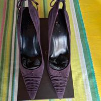 Gucci décolleté a punta dark purple tg. 36 C