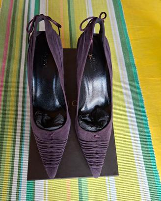 Gucci décolleté a punta dark purple tg. 36 C