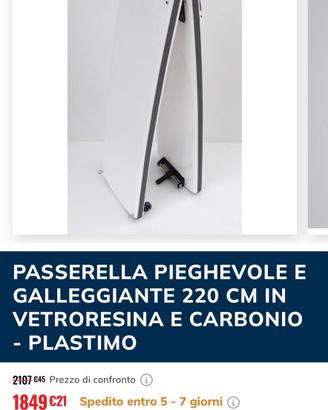 Passerella bianca in carbonio