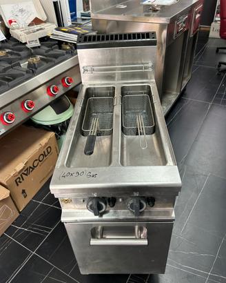 Friggitrice Olis a Gas doppia vasca 10 lt+ 10 lt