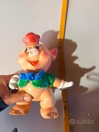 Pupazzo vintage Walt Disney Produc maialino gomma