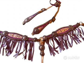 set completo pettorale+testiera western