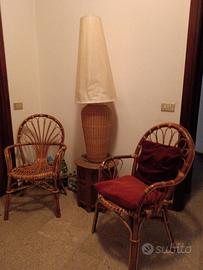 2 poltroncine tavolino marocchino lampada
