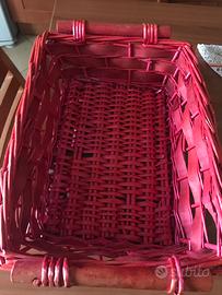 Cestini natalizi coppia 2 rossi