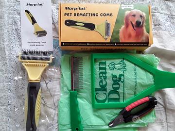 Kit spazzola taglia unghie accessori cane