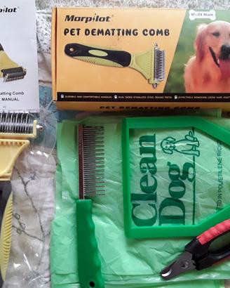 Kit spazzola taglia unghie accessori cane