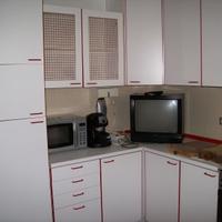 Cucina angolare legno vetro completa - tavolo