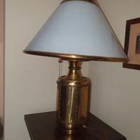 lume ottone con paralume vetro