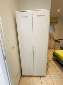 Armadio bianco a 2 ante
