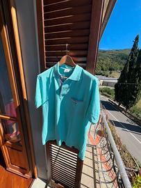 Polo vintage Lacoste taglia XL verde acqua