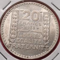 20 Franchi 1938 Repubblica Francese