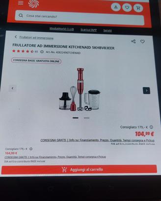 frullatore  ad immersione 