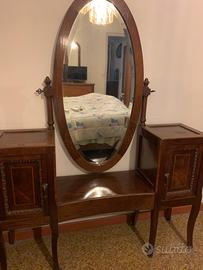 Toeletta Vintage con specchiera ovale - inizi ‘900