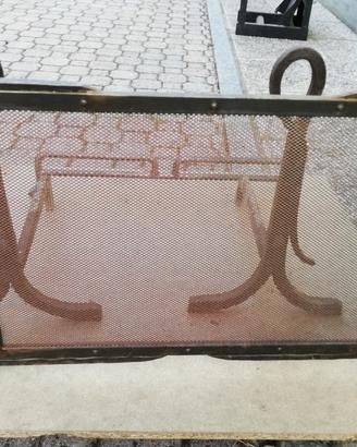 Parascintille camino in ferro battuto