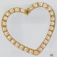 CIONDOLO IN ORO BIANCO CON ZIRCONI