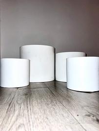 Set 4 vasi in ceramica (bianchi) Scheurich